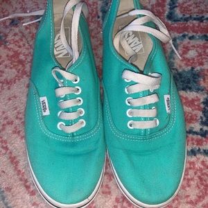 Vans Mint Green Authentic Lo Pros (M: 6, W: 7.5)